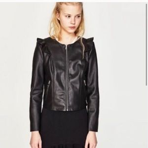 Zara faux leather jacket